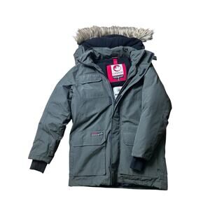 Canada Weather Gear Women’s Parka Jacket -Olive Size Medium, Fur Trim Hood